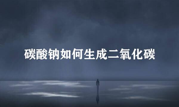 碳酸钠如何生成二氧化碳
