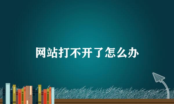 网站打不开了怎么办