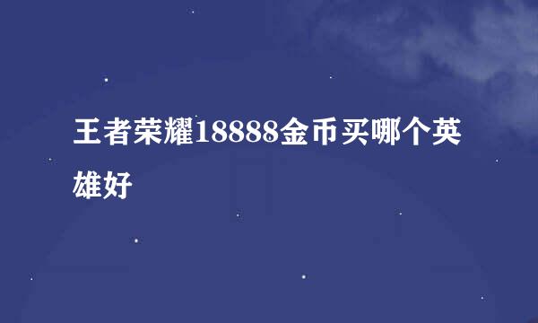 王者荣耀18888金币买哪个英雄好