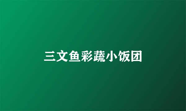 三文鱼彩蔬小饭团