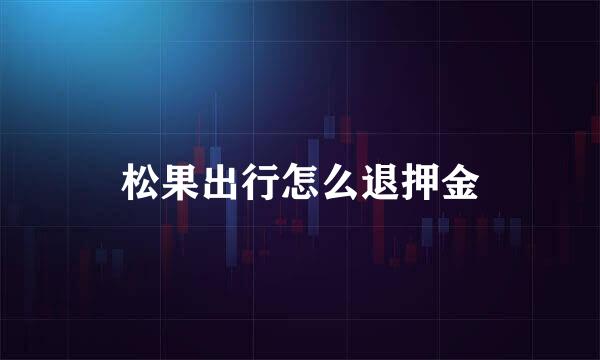 松果出行怎么退押金