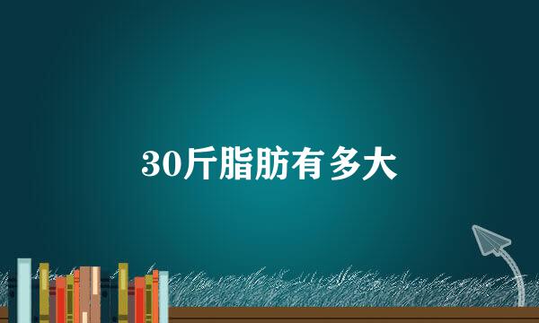 30斤脂肪有多大