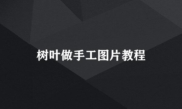 树叶做手工图片教程