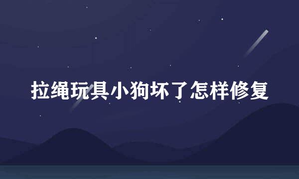拉绳玩具小狗坏了怎样修复