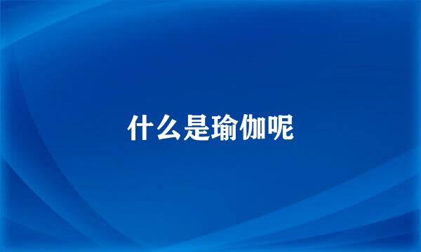 什么是瑜伽呢