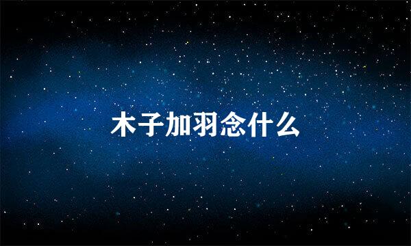 木子加羽念什么