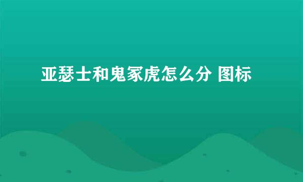 亚瑟士和鬼冢虎怎么分 图标