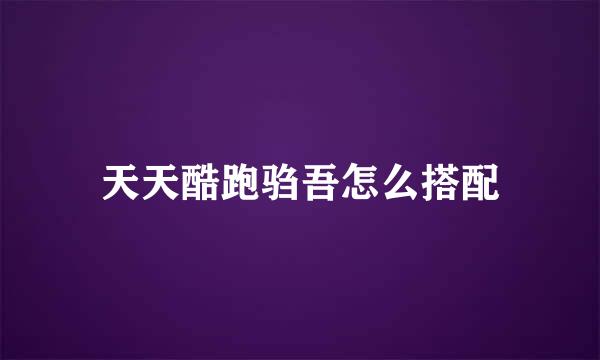 天天酷跑驺吾怎么搭配
