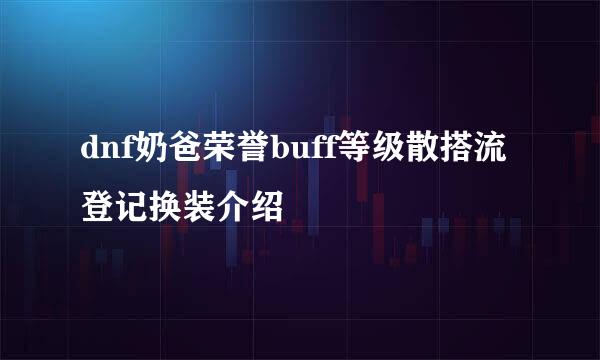 dnf奶爸荣誉buff等级散搭流登记换装介绍