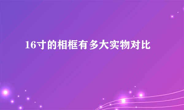16寸的相框有多大实物对比