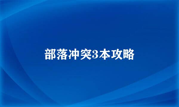 部落冲突3本攻略