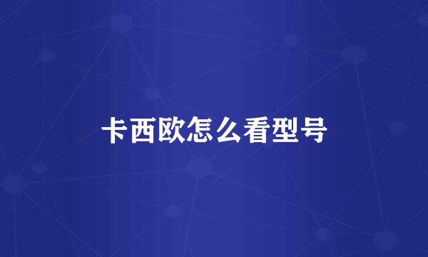 卡西欧怎么看型号