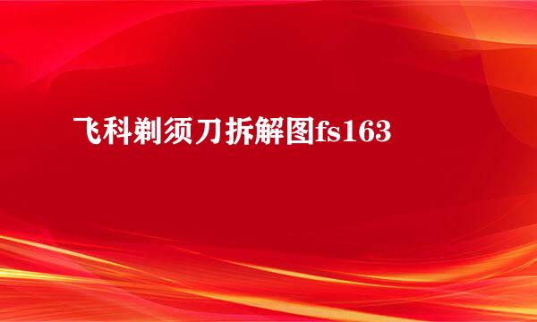 飞科剃须刀拆解图fs163