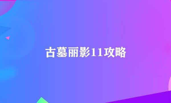 古墓丽影11攻略