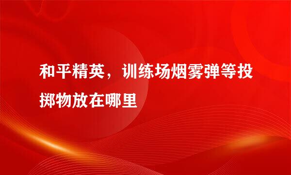 和平精英，训练场烟雾弹等投掷物放在哪里