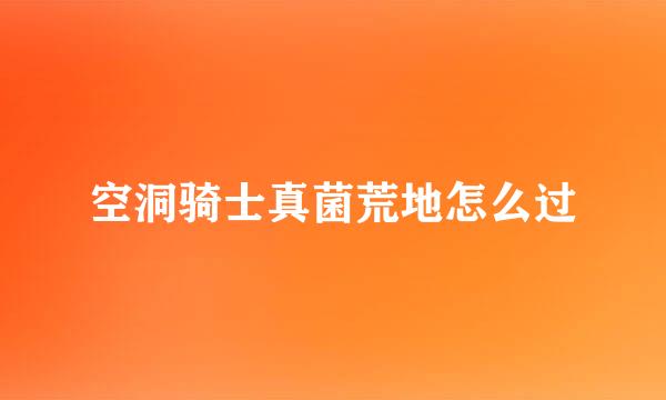 空洞骑士真菌荒地怎么过