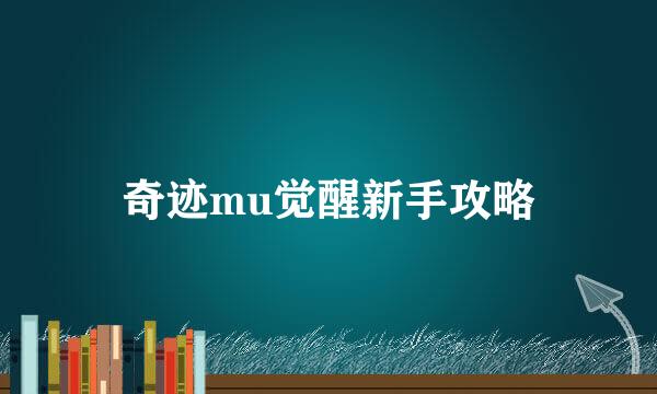 奇迹mu觉醒新手攻略