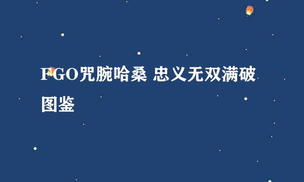 FGO咒腕哈桑 忠义无双满破图鉴