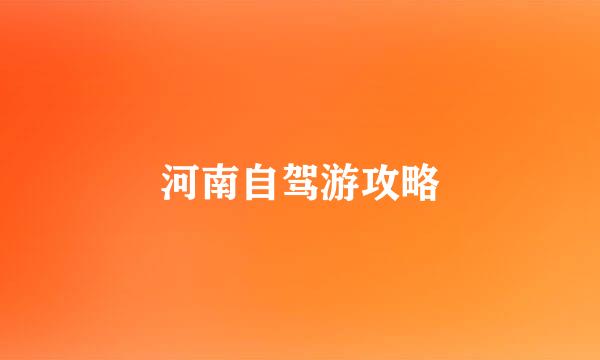 河南自驾游攻略