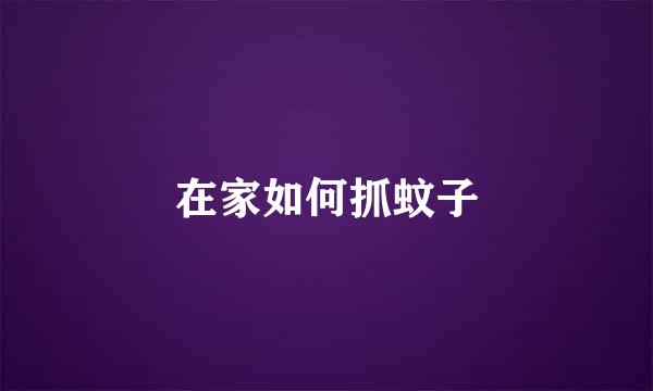 在家如何抓蚊子
