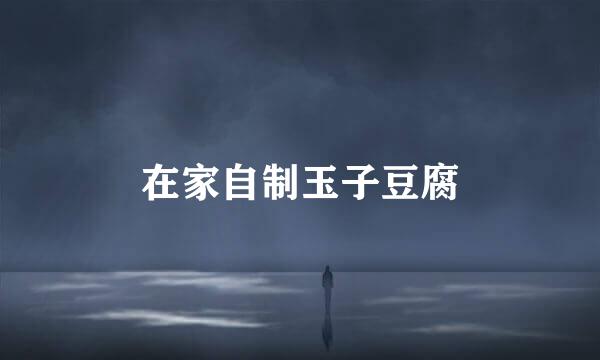 在家自制玉子豆腐