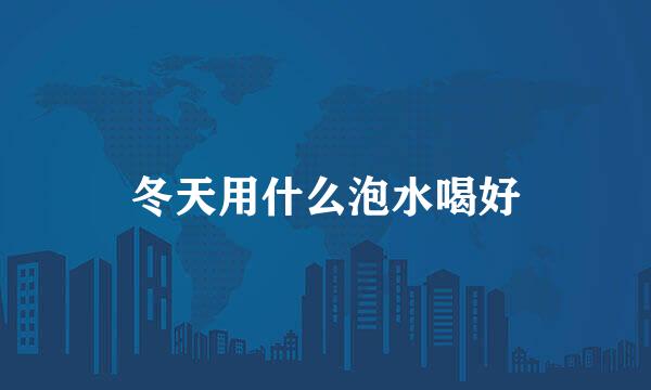 冬天用什么泡水喝好