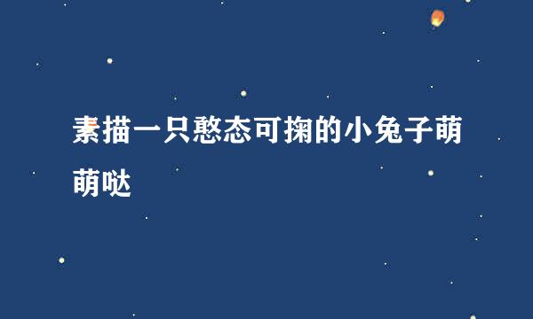 素描一只憨态可掬的小兔子萌萌哒