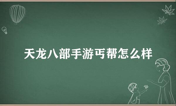 天龙八部手游丐帮怎么样