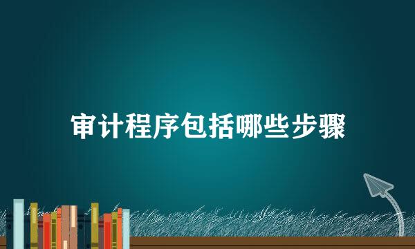 审计程序包括哪些步骤