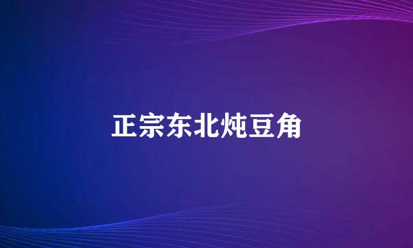 正宗东北炖豆角