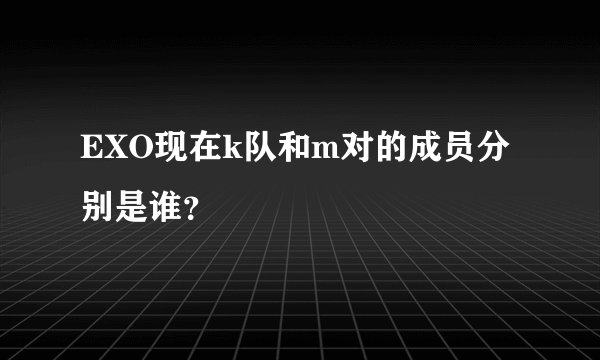 EXO现在k队和m对的成员分别是谁？