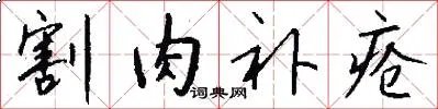 割肉补疮