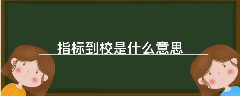 指标到校是什么意思