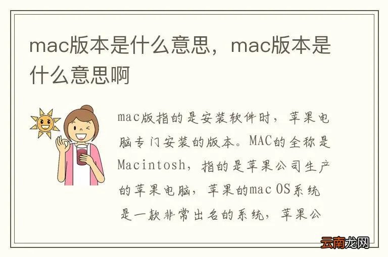 mac版本是什么意思，mac版本是什么意思啊