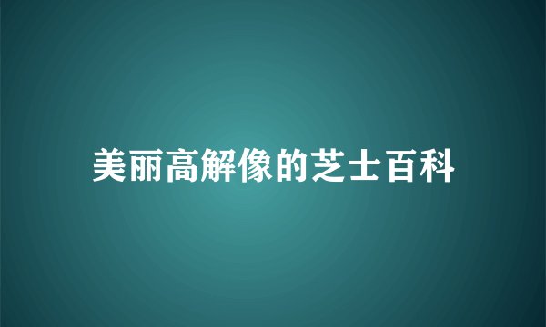 美丽高解像的芝士百科