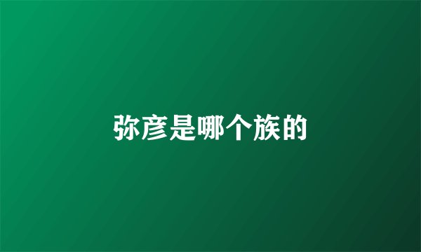 弥彦是哪个族的