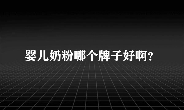 婴儿奶粉哪个牌子好啊？