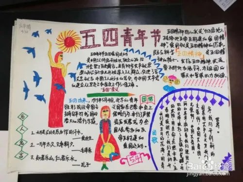 五四运动手抄报