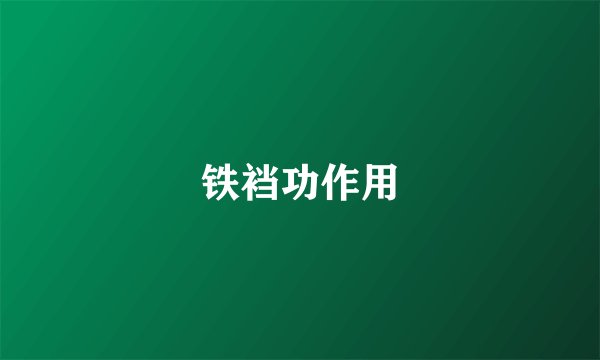 铁裆功作用