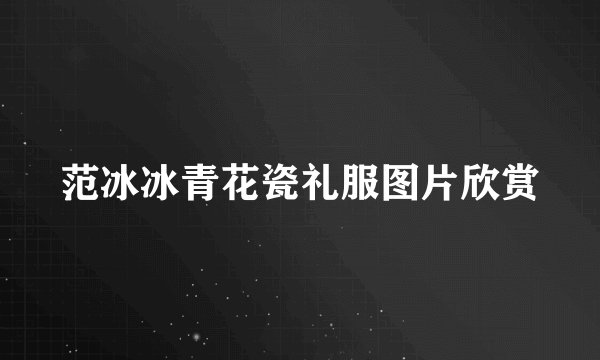 范冰冰青花瓷礼服图片欣赏