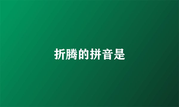 折腾的拼音是