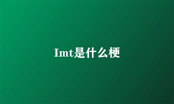 Imt是什么梗