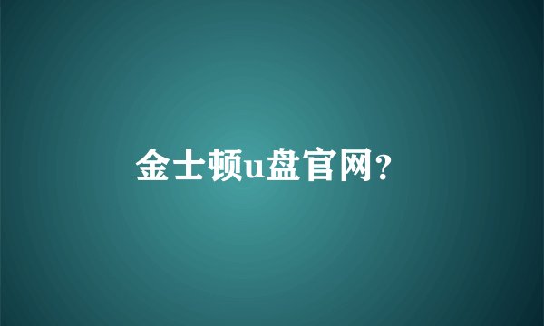金士顿u盘官网?