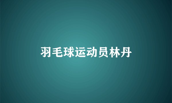 羽毛球运动员林丹