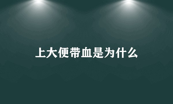 上大便带血是为什么