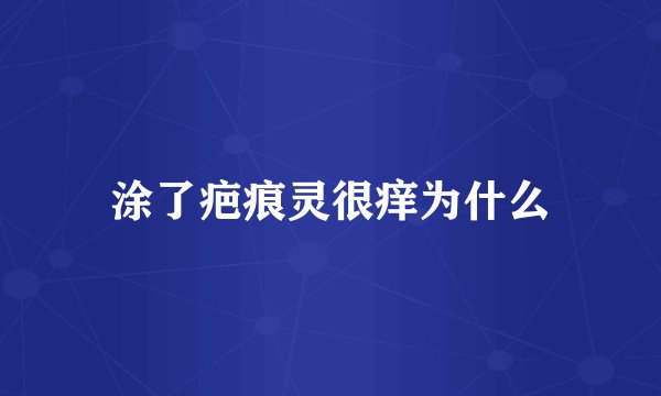 涂了疤痕灵很痒为什么