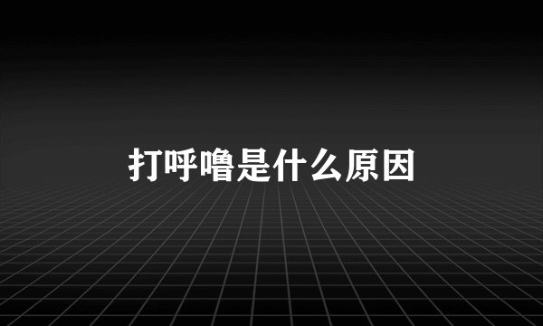 打呼噜是什么原因