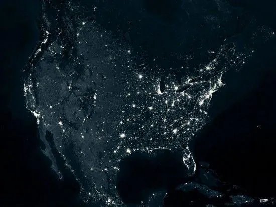 中国夜景卫星图