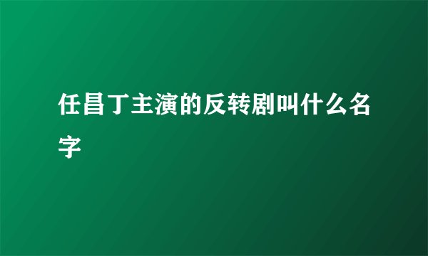 任昌丁主演的反转剧叫什么名字