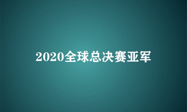 2020全球总决赛亚军